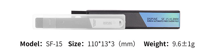 Dspiae Siren-glass Mirror Polishing File (MSF-13, SF-15, SF-16, SF-17, SF-20)