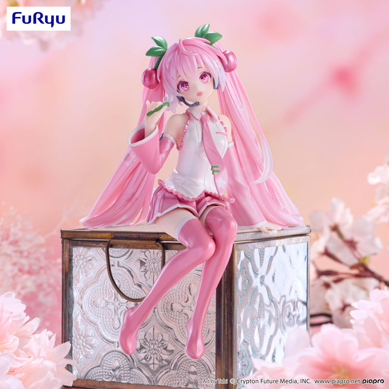 FuRyu Noodle Stopper Figure - Hatsune Miku - Sakura Miku 2024 Peral Color Ver.
