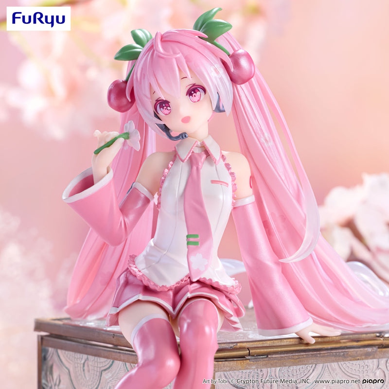 FuRyu Noodle Stopper Figure - Hatsune Miku - Sakura Miku 2024 Peral Color Ver.