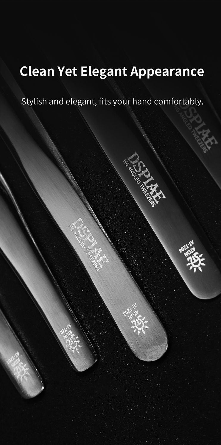 Dspiae Stainless Steel Precision Tweezers (AT-TZ01 to AT-TZ08)