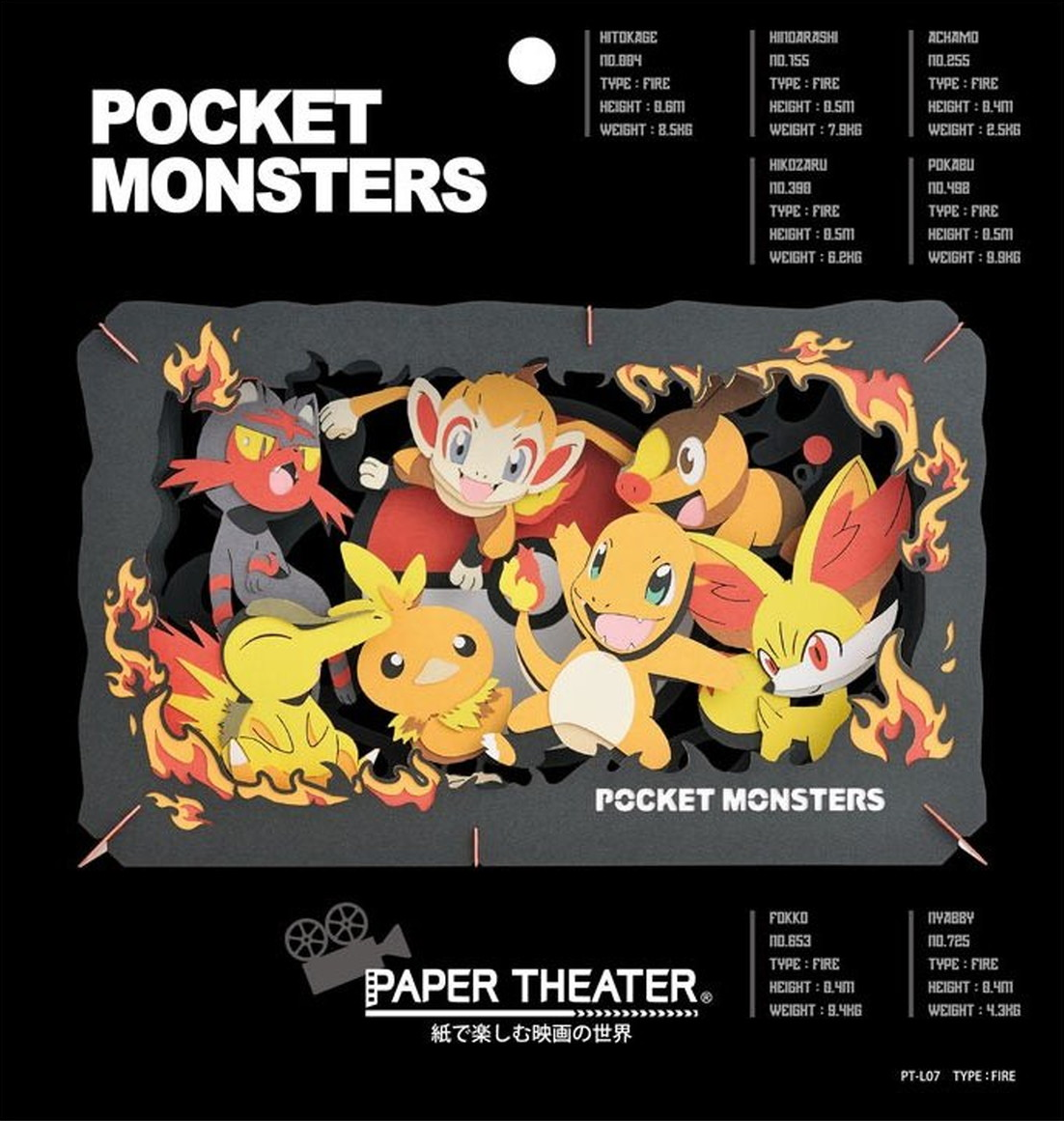 Paper Theater - Pokemon - Type: Fire (PT-L07) - Argama Hobby - North ...
