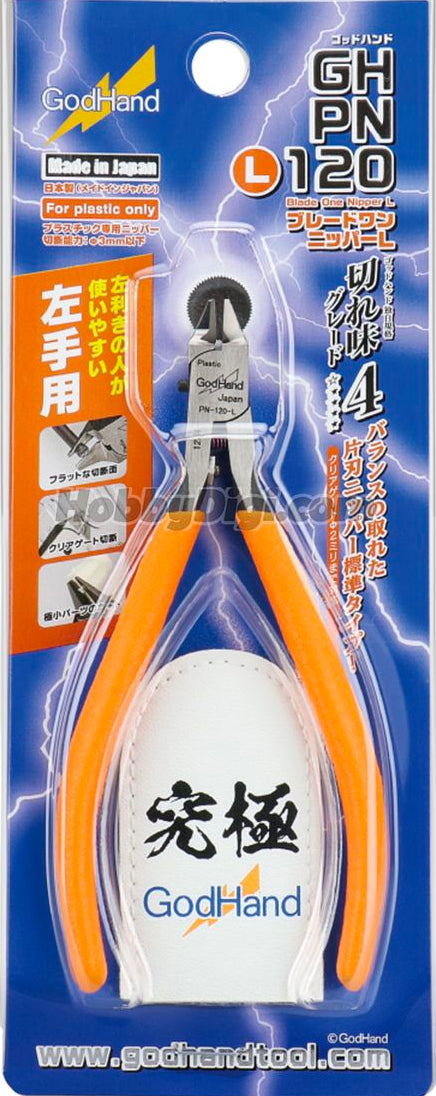 GodHand Precision Nipper PN-120-L Left-Handed Blade One Nipper (with protection cap)