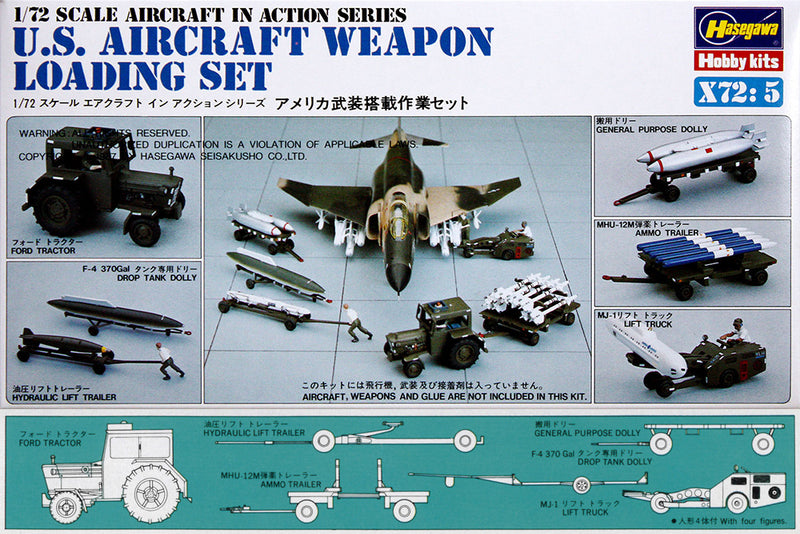 1/72 US Aircraft Weapon Loading Set (Hasegawa Aircraft in Action Series X72-05)