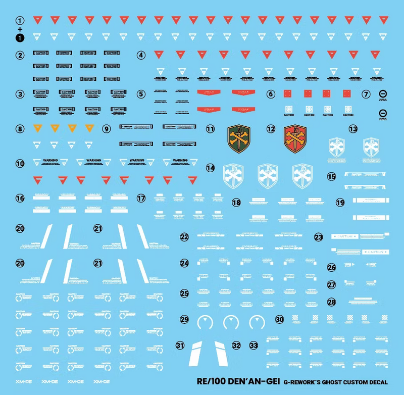G-Rework Decal - RE/100 XM-02 Den'an-Gei Use