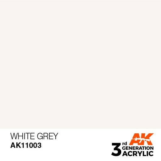 AK Interactive AK11003 3rd Gen Acrylic White Grey 17ml