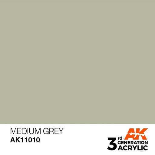 AK Interactive AK11010 3rd Gen Acrylic Medium Grey 17ml