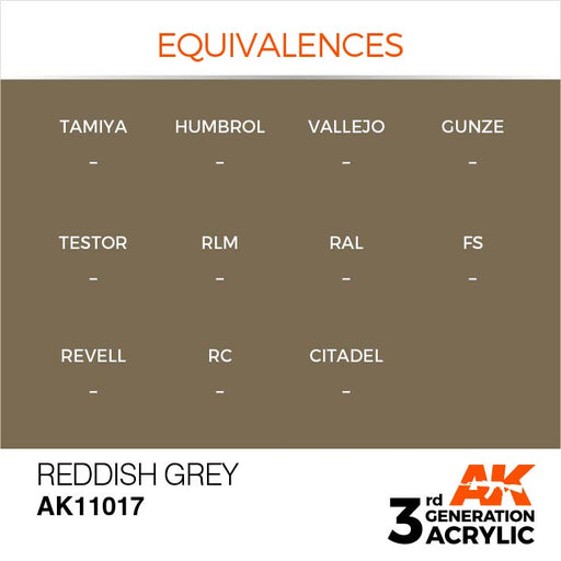 AK Interactive AK11017 3rd Gen Acrylic Reddish-Grey 17ml