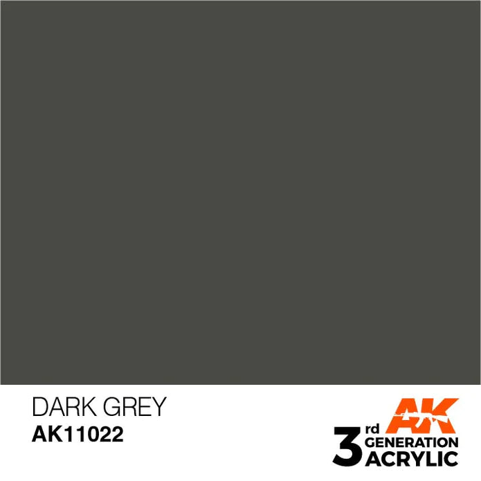 AK Interactive AK11022 3rd Gen Acrylic Dark Grey 17ml
