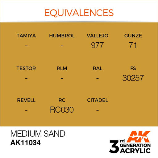 AK Interactive AK11034 3rd Gen Acrylic Medium Sand 17ml