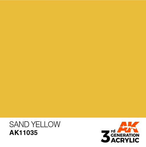 AK Interactive AK11035 3rd Gen Acrylic Sand Yellow 17ml