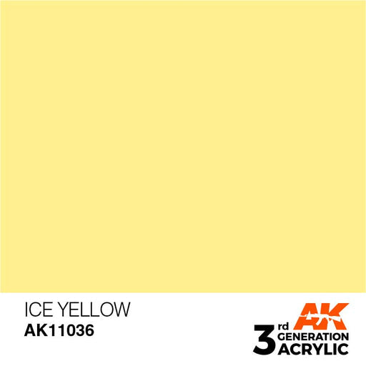 AK Interactive AK11036 3rd Gen Acrylic Ice Yellow 17ml