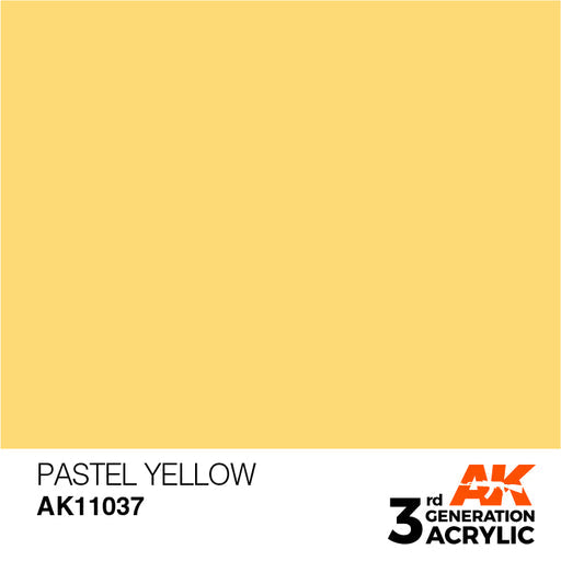 AK Interactive AK11037 3rd Gen Acrylic Pastel Yellow 17ml