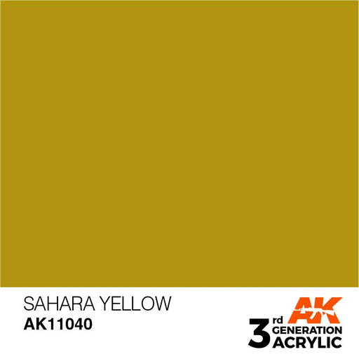 AK Interactive AK11040 3rd Gen Acrylic Sahara Yellow 17ml