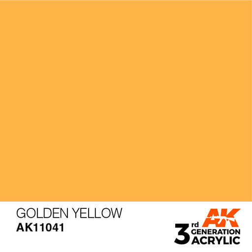 AK Interactive AK11041 3rd Gen Acrylic Golden Yellow 17ml