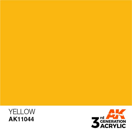 AK Interactive AK11044 3rd Gen Acrylic Yellow 17ml