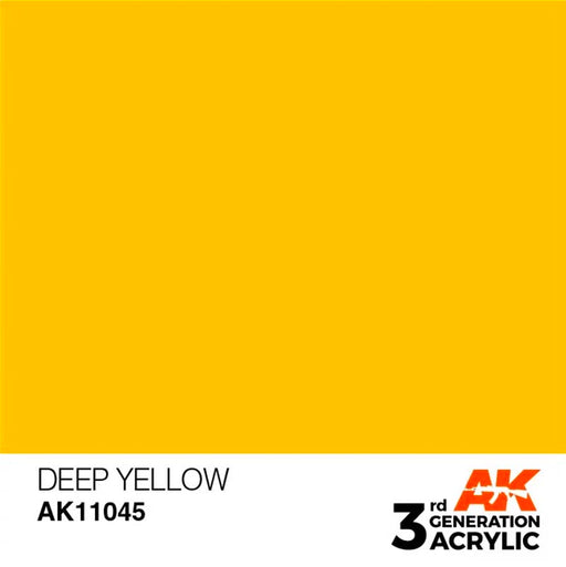 AK Interactive AK11045 3rd Gen Acrylic Deep Yellow 17ml