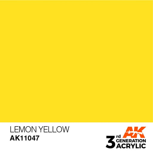 AK Interactive AK11047 3rd Gen Acrylic Lemon Yellow 17ml