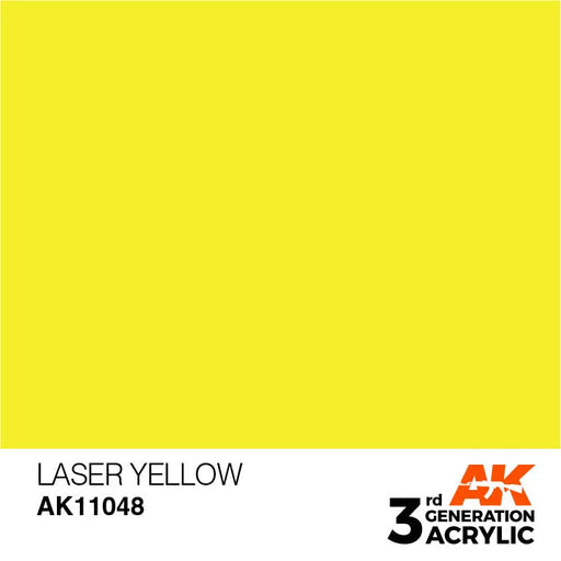 AK Interactive AK11048 3rd Gen Acrylic Laser Yellow 17ml