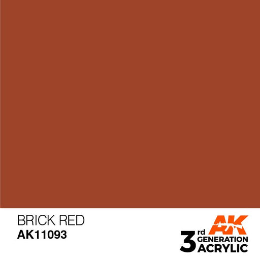 AK Interactive AK11093 3rd Gen Acrylic Brick Red 17ml