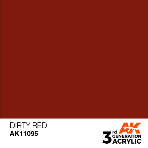 AK Interactive AK11095 3rd Gen Acrylic Dirty Red 17ml