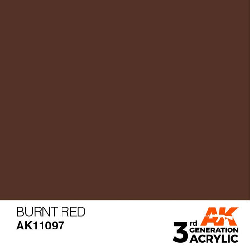 AK Interactive AK11097 3rd Gen Acrylic Burnt Red 17ml