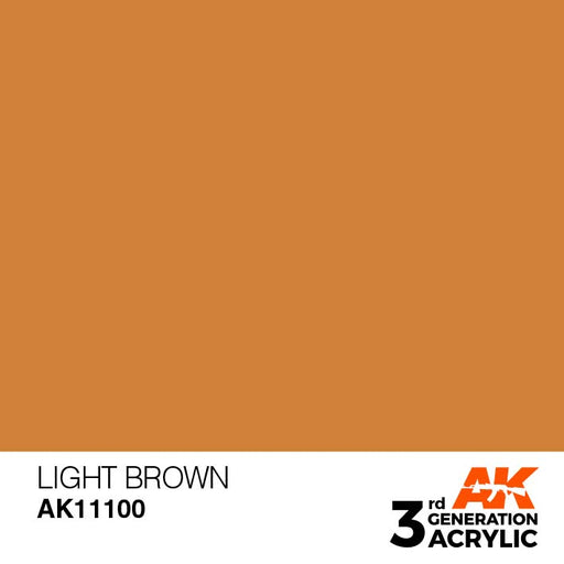 AK Interactive AK11100 3rd Gen Acrylic Light Brown 17ml