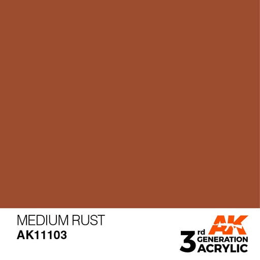 AK Interactive AK11103 3rd Gen Acrylic Medium Rust 17ml