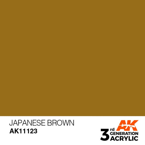 AK Interactive AK11123 3rd Gen Acrylic Japanese Brown 17ml