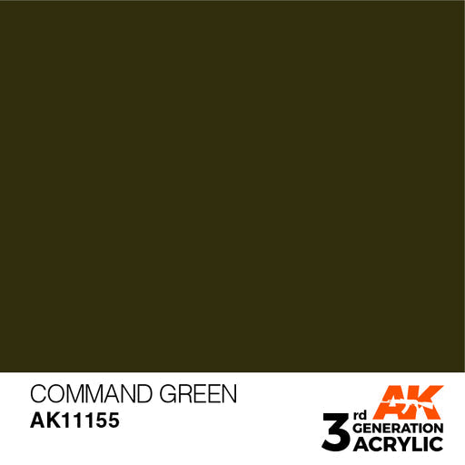 AK Interactive AK11155 3rd Gen Acrylic Command Green 17ml