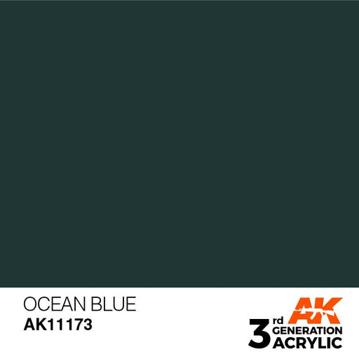 AK Interactive AK11173 3rd Gen Acrylic Ocean Blue 17ml