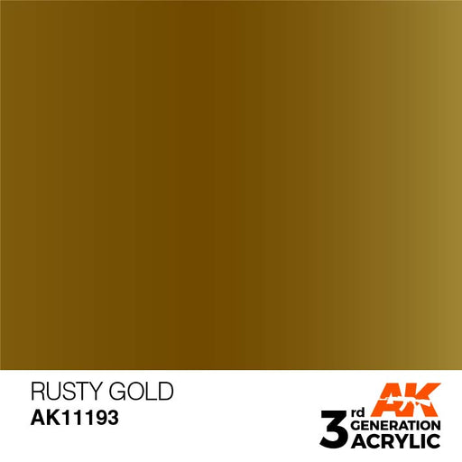 AK Interactive AK11193 3rd Gen Acrylic Rusty Gold 17ml