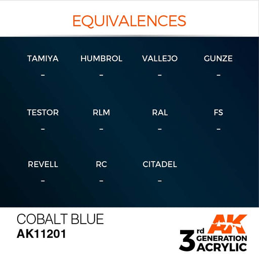 AK Interactive AK11201 3rd Gen Acrylic Cobalt Blue 17ml
