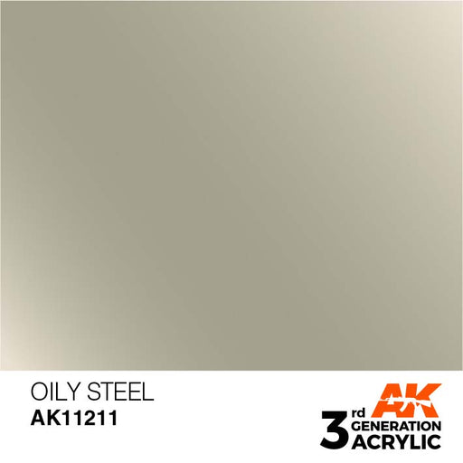 AK Interactive AK11211 3rd Gen Acrylic Oily Steel 17ml