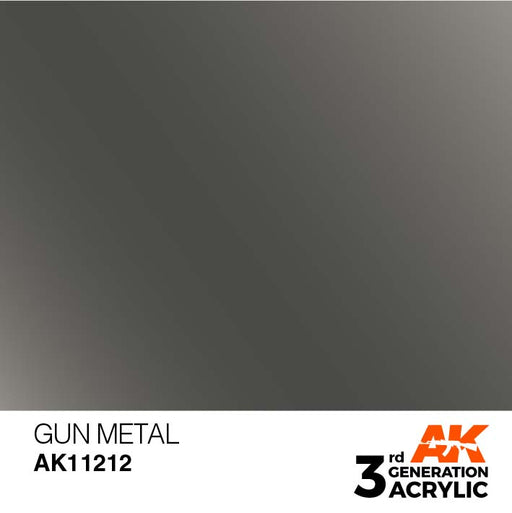 AK Interactive AK11212 3rd Gen Acrylic Gun Metal 17ml