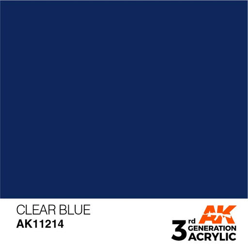 AK Interactive AK11214 3rd Gen Acrylic Clear Blue 17ml