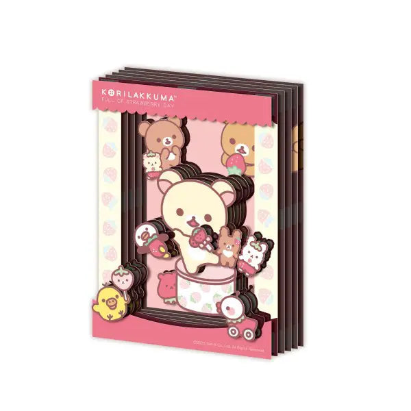 Ensky Paper Shadow Art Mini - Rilakkuma - Korilakkuma's Strawberry Days (SA-M17)