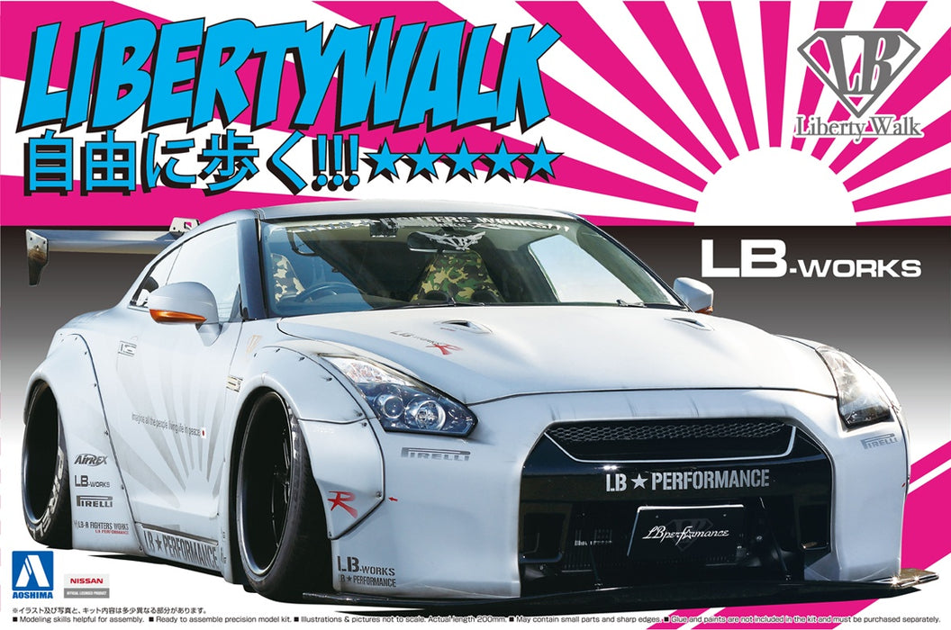 1/24 Nissan LB-Works R35 GT-R Ver.2 (Aoshima Liberty Walk Series 10)