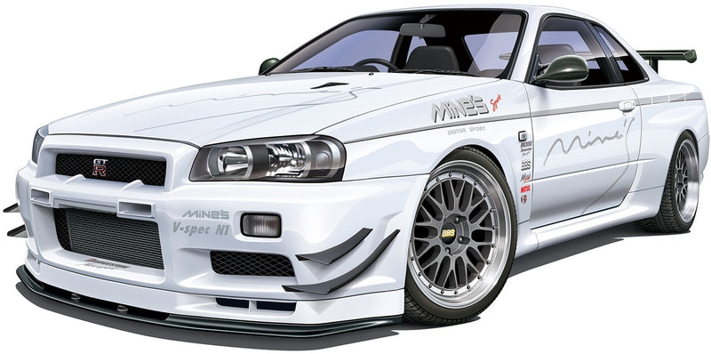 1/24 Nissan Mine's R34 Skyline GT-R '02 (Aoshima The Tuned Car Series No.34)