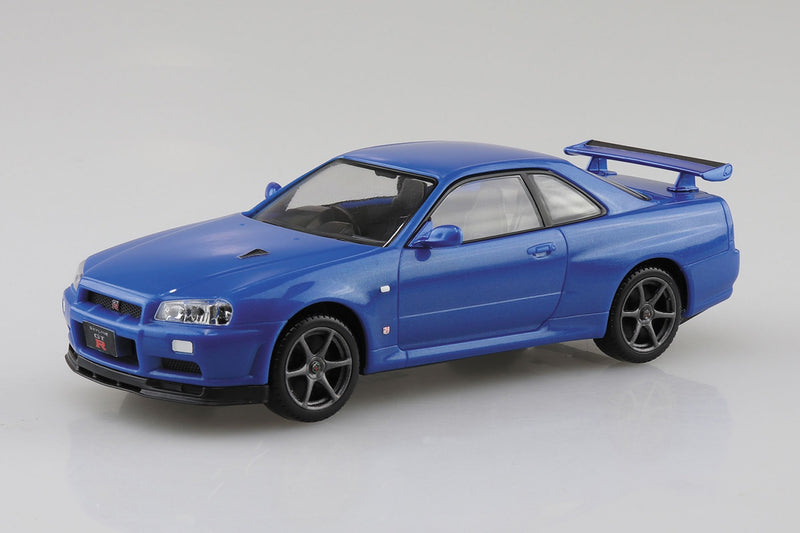 1/32 Nissan R34 Skyline GT-R (Bayside Blue) (Aoshima The Snap Kit Series No.12-BB)
