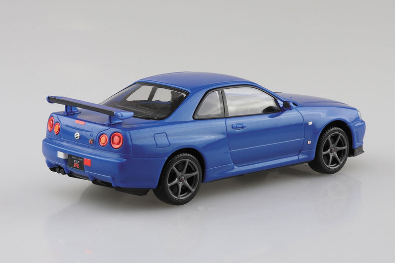 1/32 Nissan R34 Skyline GT-R (Bayside Blue) (Aoshima The Snap Kit Series No.12-BB)