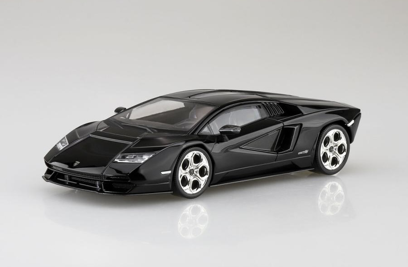 1/32 Lamborghini Countach LPI 800-4 (Black) (Aoshima The Snap Kit Series No.19D)