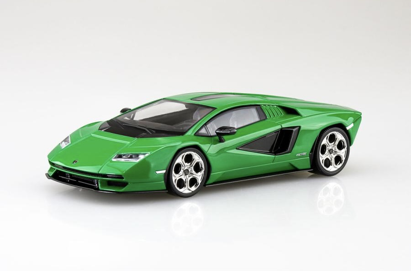 1/32 Lamborghini Countach LPI 800-4 (Green) (Aoshima The Snap Kit Series No.19E)