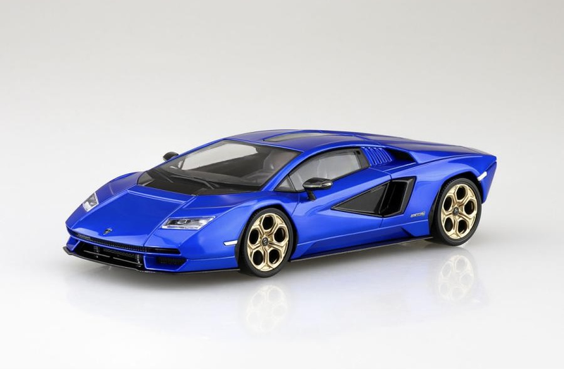 1/32 Lamborghini Countach LPI 800-4 (Metallic Blue) (Aoshima The Snap Kit Series No.19F)