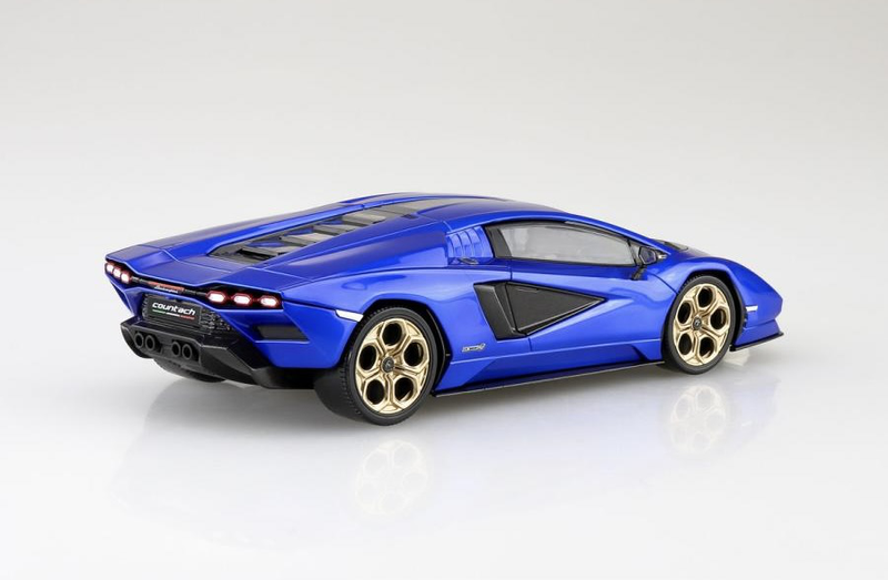 1/32 Lamborghini Countach LPI 800-4 (Metallic Blue) (Aoshima The Snap Kit Series No.19F)