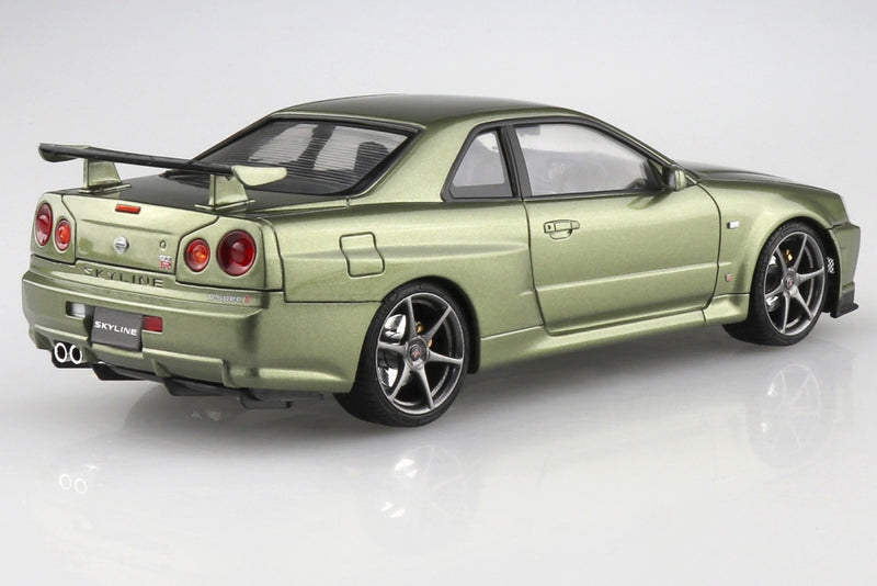 1/24 Pre-painted Nissan BNR34 Skyline GT-R V-Spec II Nur '02 Millennium Jade (Aoshima 1/24 Pre-painted Series No.03-C)