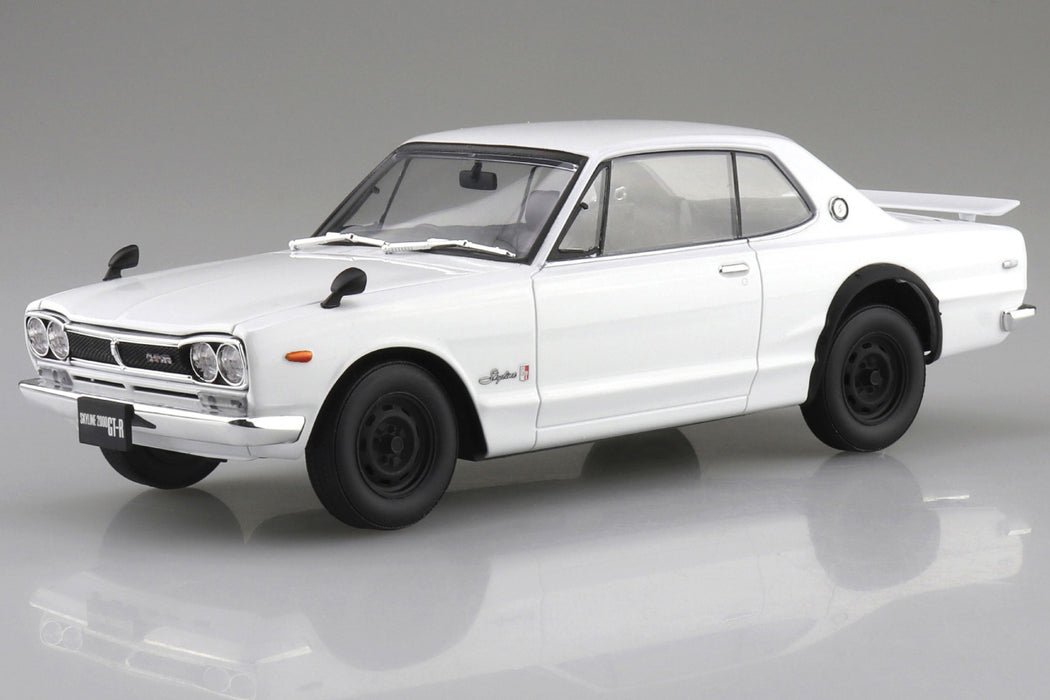 1/24 Nissan KPGC10 Skyline HT 2000GT-R 1971 White (Aoshima 1/24 SNAPCAR No.1-WH)