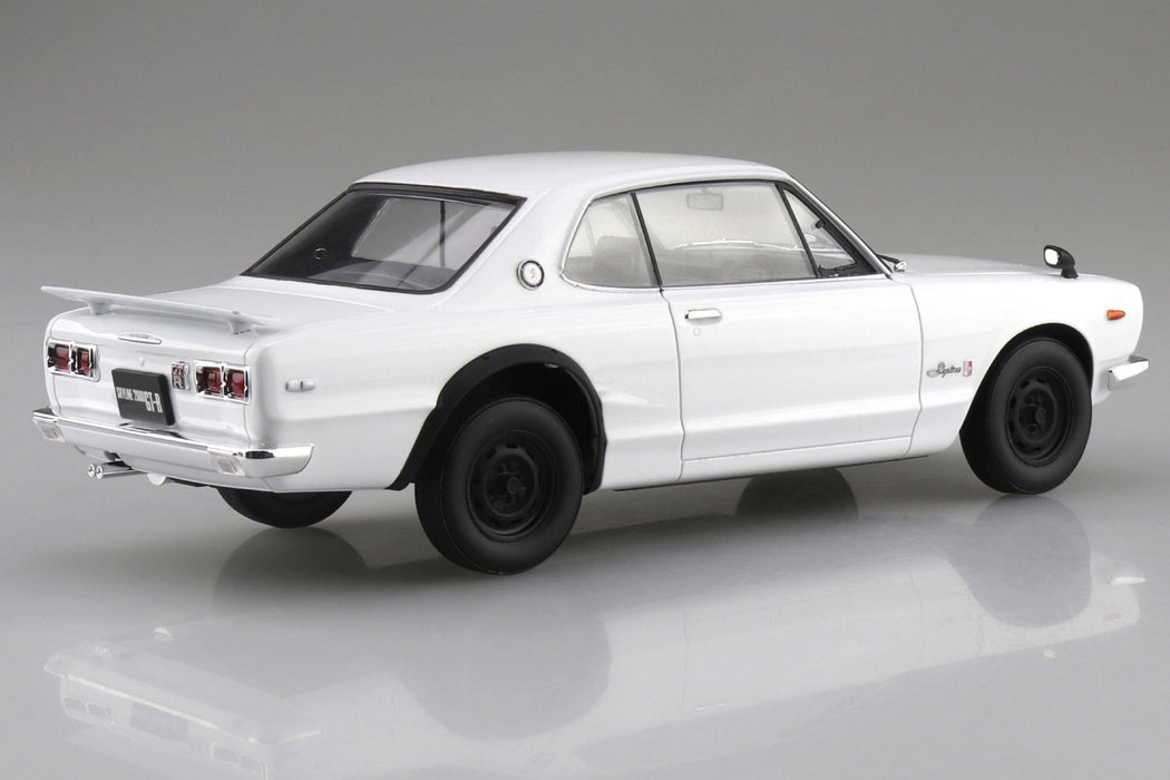 1/24 Nissan KPGC10 Skyline HT 2000GT-R 1971 White (Aoshima 1/24 SNAPCAR No.1-WH)