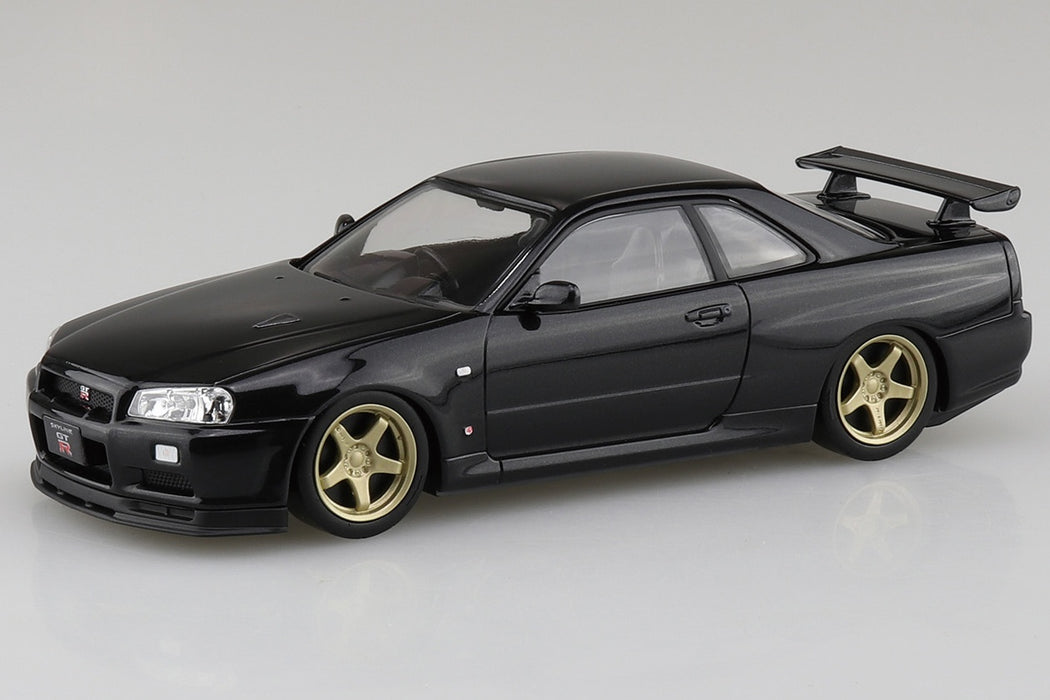 1/32 Nissan R34 Skyline GT-R Custom Wheel (Black Pearl) (Aoshima The Snap Kit Series No.11-SP2)