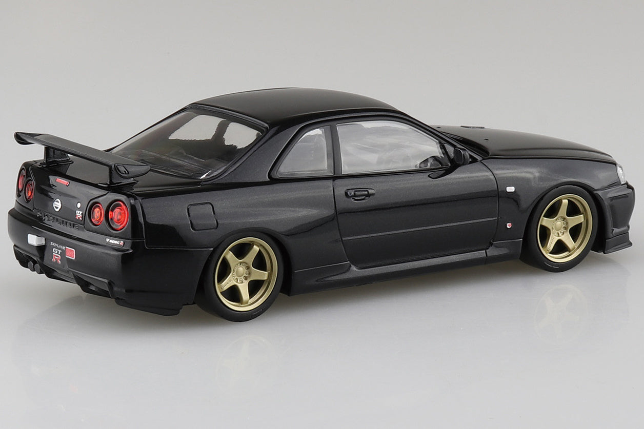 1/32 Nissan R34 Skyline GT-R Custom Wheel (Black Pearl) (Aoshima