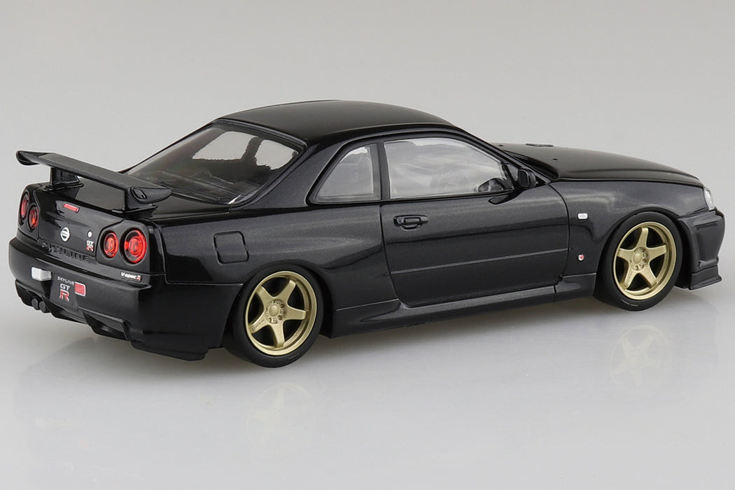 1/32 Nissan R34 Skyline GT-R Custom Wheel (Black Pearl) (Aoshima The Snap Kit Series No.11-SP2)